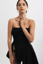 Load image into Gallery viewer, CARTE RING - Oxidised Silver & Black Sapphires