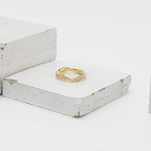 Load image into Gallery viewer, CARTE RING - 14k Gold & White Diamonds