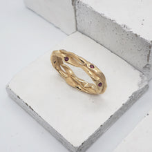 Load image into Gallery viewer, LUPE RING - Gold Vermeil & Pink Rhodolite