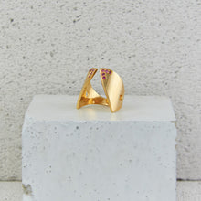 Load image into Gallery viewer, CLAAVI RING - Gold Vermeil & Pink Tourmaline