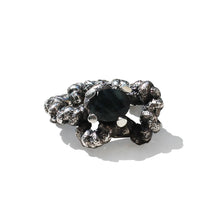 Load image into Gallery viewer, SOLMU RING - Oxidised Silver & Cloudy Sapphire