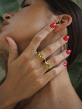 Load image into Gallery viewer, DENSA RING - 14K Gold w. Peridot & Green Tourmaline