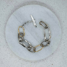 Load image into Gallery viewer, VRINDE BRACELET - Oxidised Silver & 18k Gold