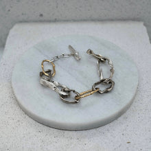 Load image into Gallery viewer, VRINDE BRACELET - Oxidised Silver & 18k Gold