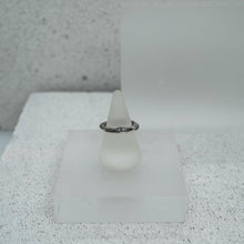 Load image into Gallery viewer, CARTE RING - Oxidised Silver & Grey Diamonds