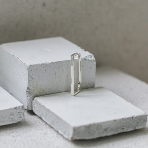 LINEA RING - Sterling Silver & S&P Diamonds