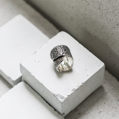 JARDIN RING - Texture Silver