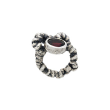 Load image into Gallery viewer, SOLMU RING - Oxidised Silver &amp; Garnet