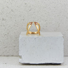 Load image into Gallery viewer, c/o CLAAVI RING - Gold Vermeil &amp; Pink Tourmaline