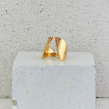 Load image into Gallery viewer, CLAAVI RING - Gold Vermeil &amp; Pink Tourmaline