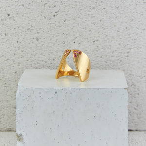 CLAAVI RING - Gold Vermeil & Pink Tourmaline