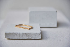 LINEA RING - Textured 14k Gold