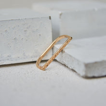 Load image into Gallery viewer, LINEA RING - Textured 14k Gold