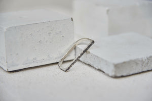 LINEA RING - Textured Silver