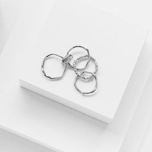 ZINKIR RING - Four Piece Silver