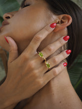 Load image into Gallery viewer, DENSA RING - Gold Vermeil w. Peridot &amp; Green Tourmaline