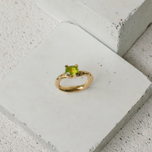 DENSA RING - 14K Gold w. Peridot & Green Tourmaline